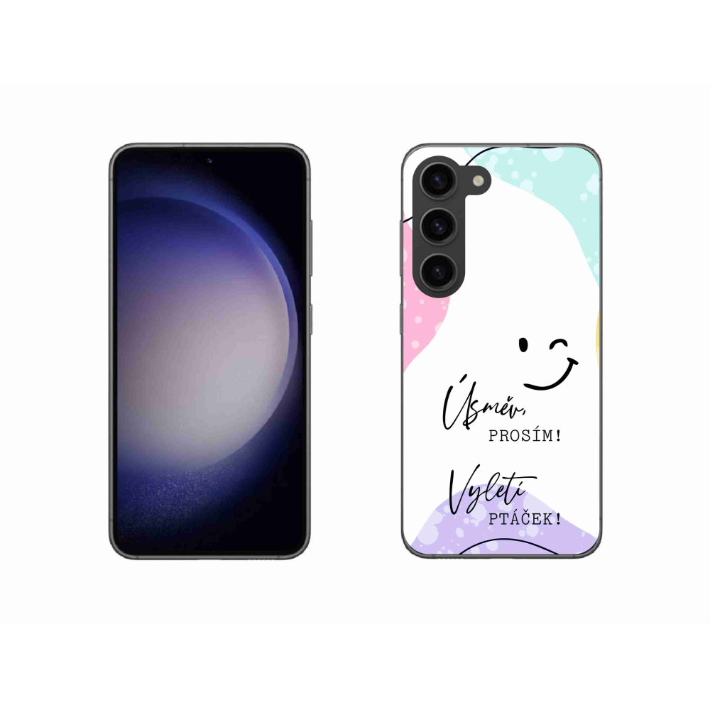 Gél borító mmCase Samsung Galaxy S23 5G - vicces szöveg 4 fehér háttérrel