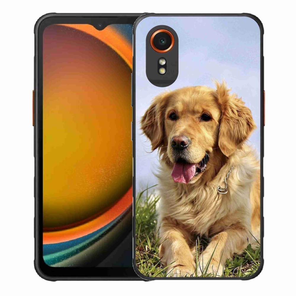 Gél tok mmCase Samsung Galaxy Xcover 7 készülékhez - arany retriever