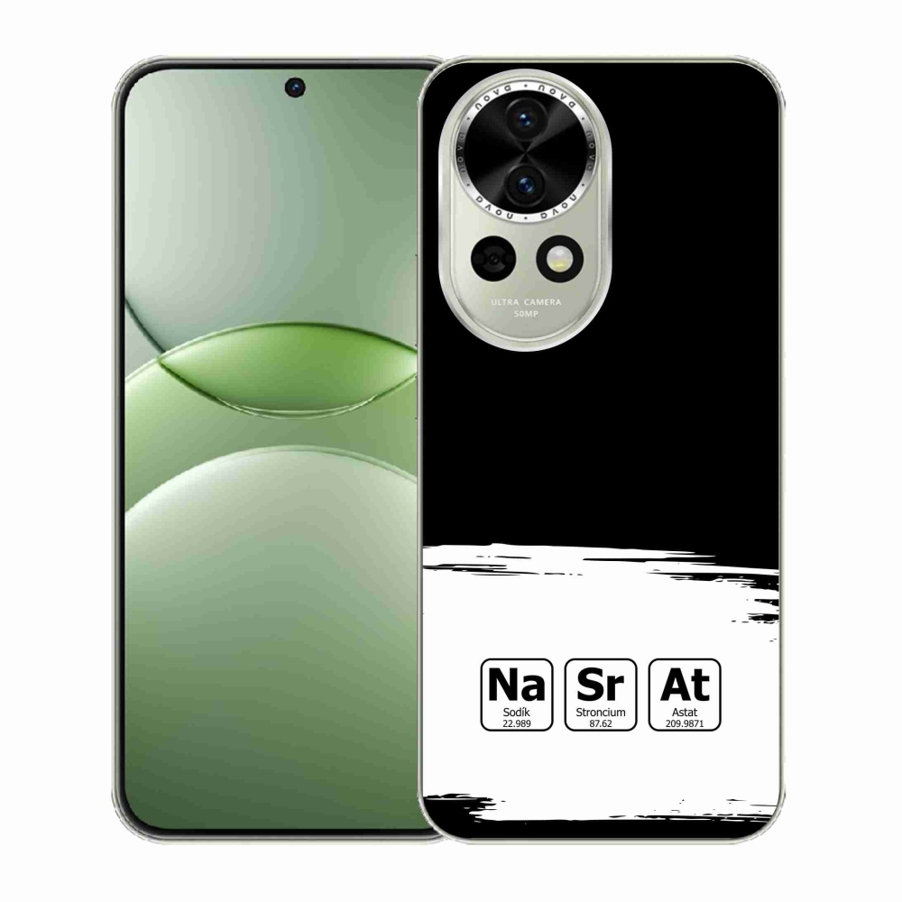Gél borító mmCase a Huawei Nova 13 5G-n - kémiai elemek fehér és fekete háttérrel