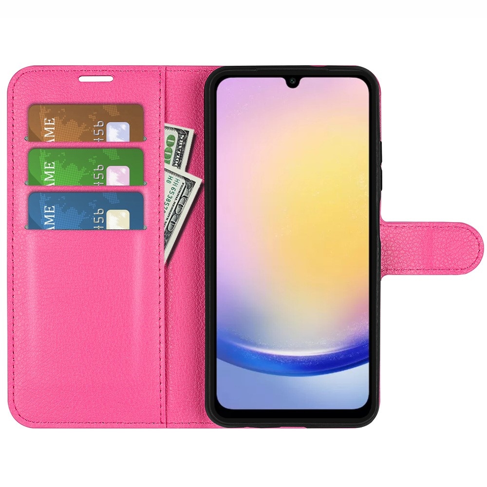 Litchi könyv tok Samsung Galaxy A26 5G - rózsaszínű