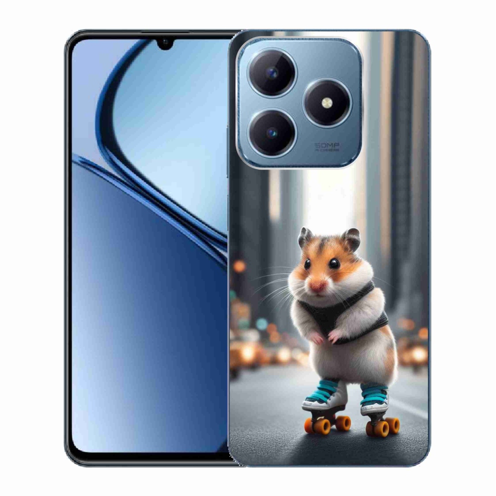 Gél borítás mmCase a Realme C63 készülékhez - hörcsög a korcsolyán