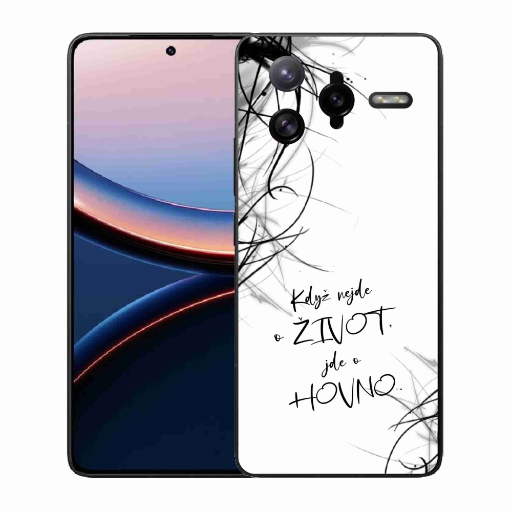 Gél borító mmCase a Xiaomi Poco F7 Ultra számára - vicces szöveg 16 fehér háttér