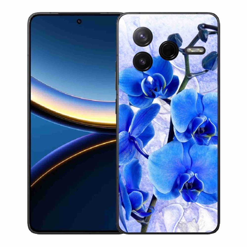 Gél borítás mmCase a Xiaomi Poco F7 Pro számára - kék virágok