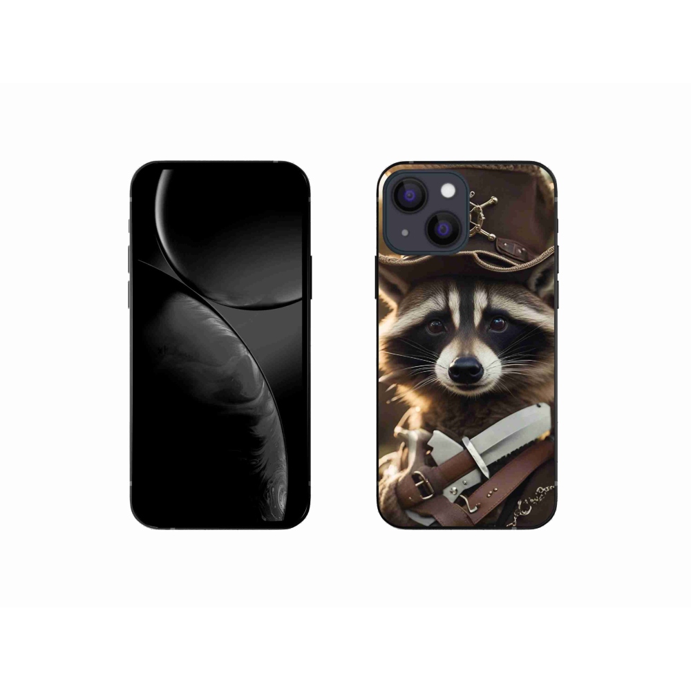 Zselés borítás mmCase iPhone 13 mini készülékhez - mosómedve egyenruhában