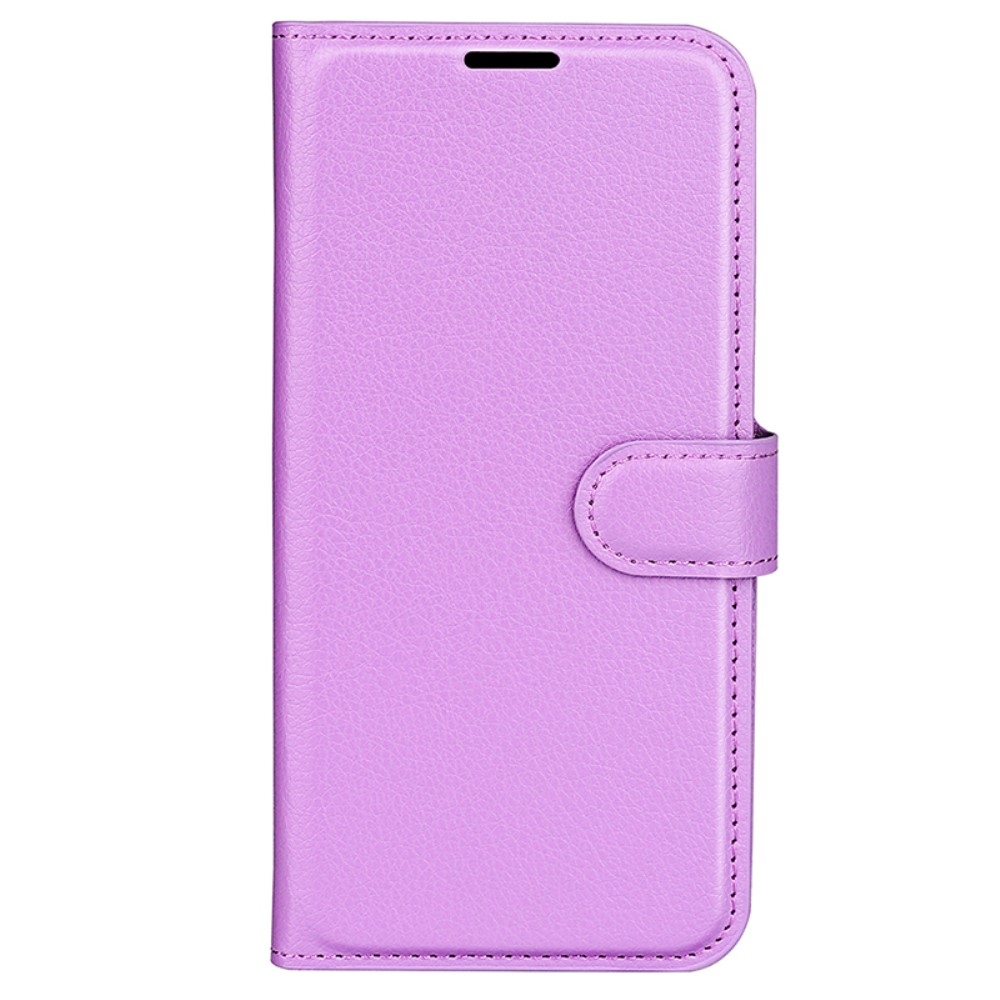 Litchi könyv tok Samsung Galaxy S24 készülékhez - lila