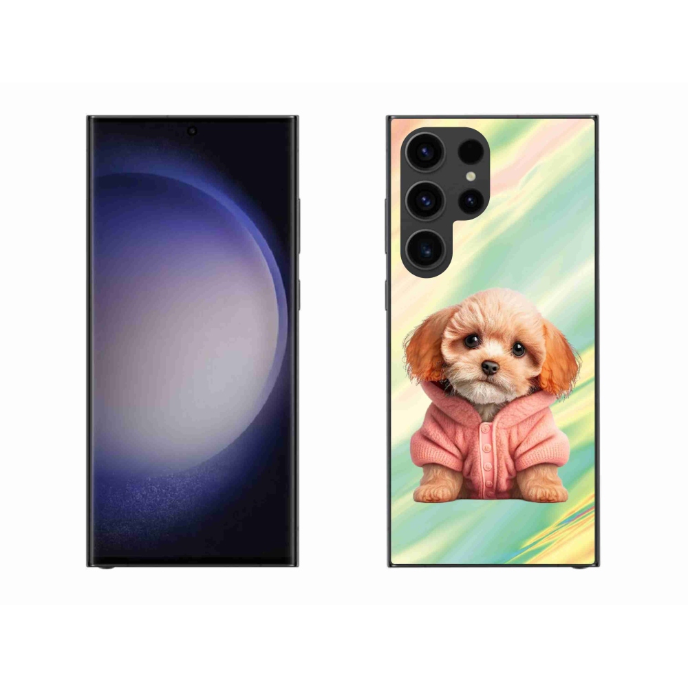 Gél borítás mmCase Samsung Galaxy S23 Ultra 5G - pulóveres kiskutya Samsung Galaxy S23 Ultra 5G-hez