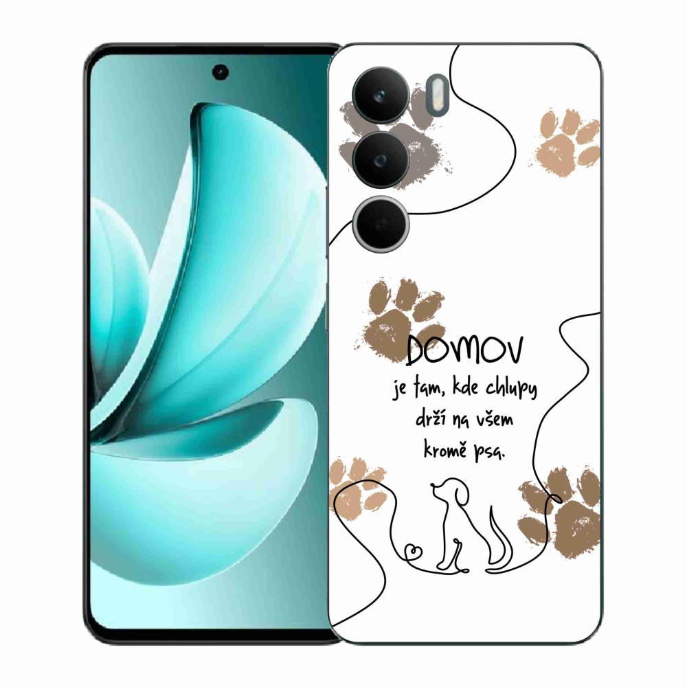 Gél borító mmCase a Realme C71 készülékhez - kutyamotívum fehér háttérrel