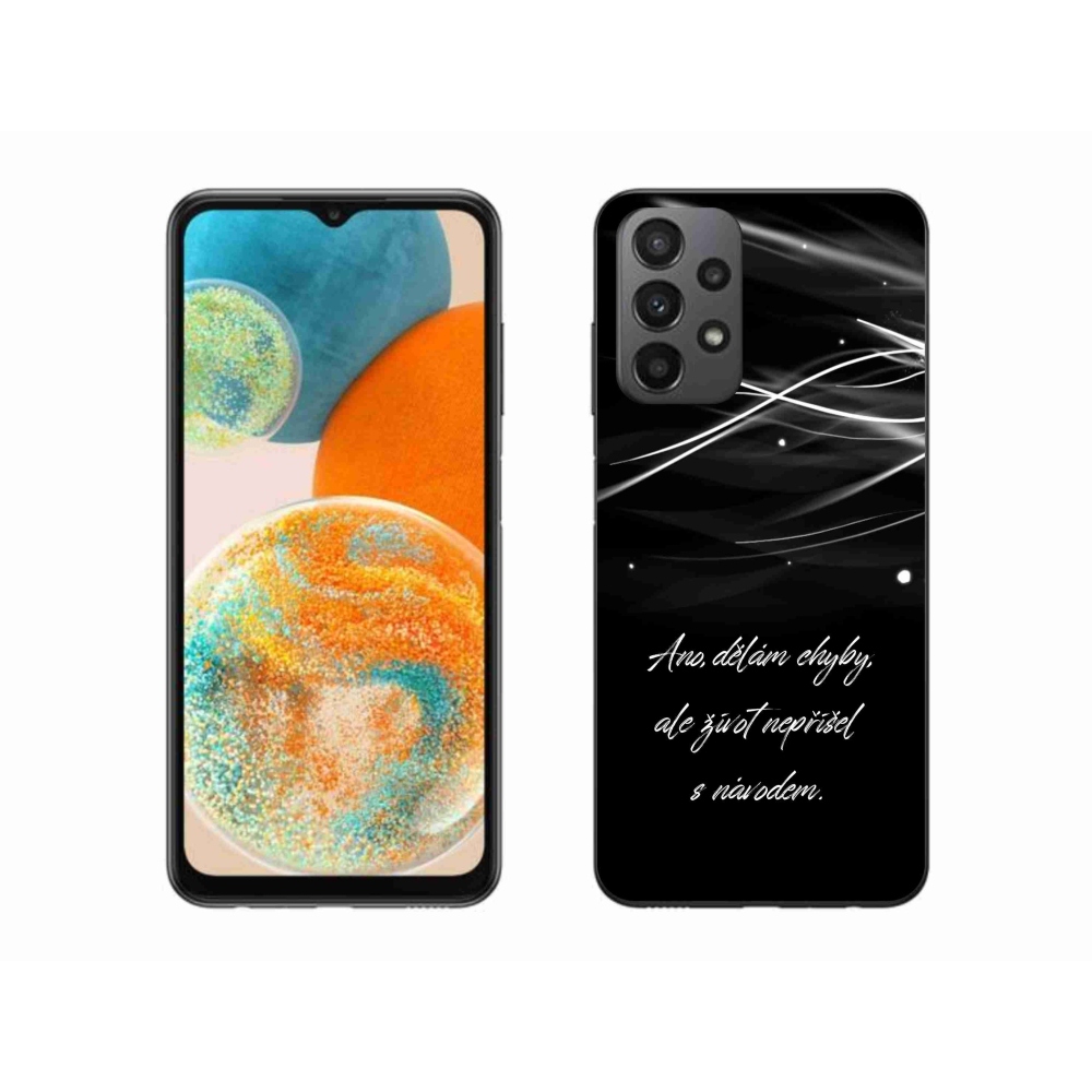 Gél borítás mmCase Samsung Galaxy A23 4G/5G - idézem fekete háttérrel