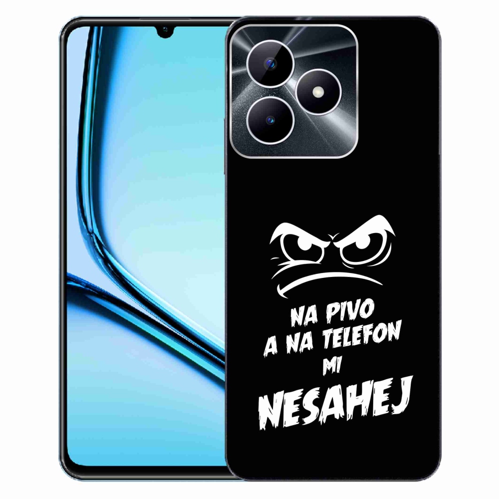 Gél borító mmCase a Realme Note 50 - sör motívum 2 fekete háttérhez