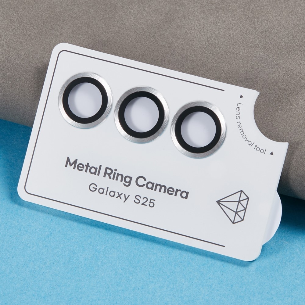 Fém kamera lencse üveg Samsung Galaxy S25+ (különálló üveg) - ezüst