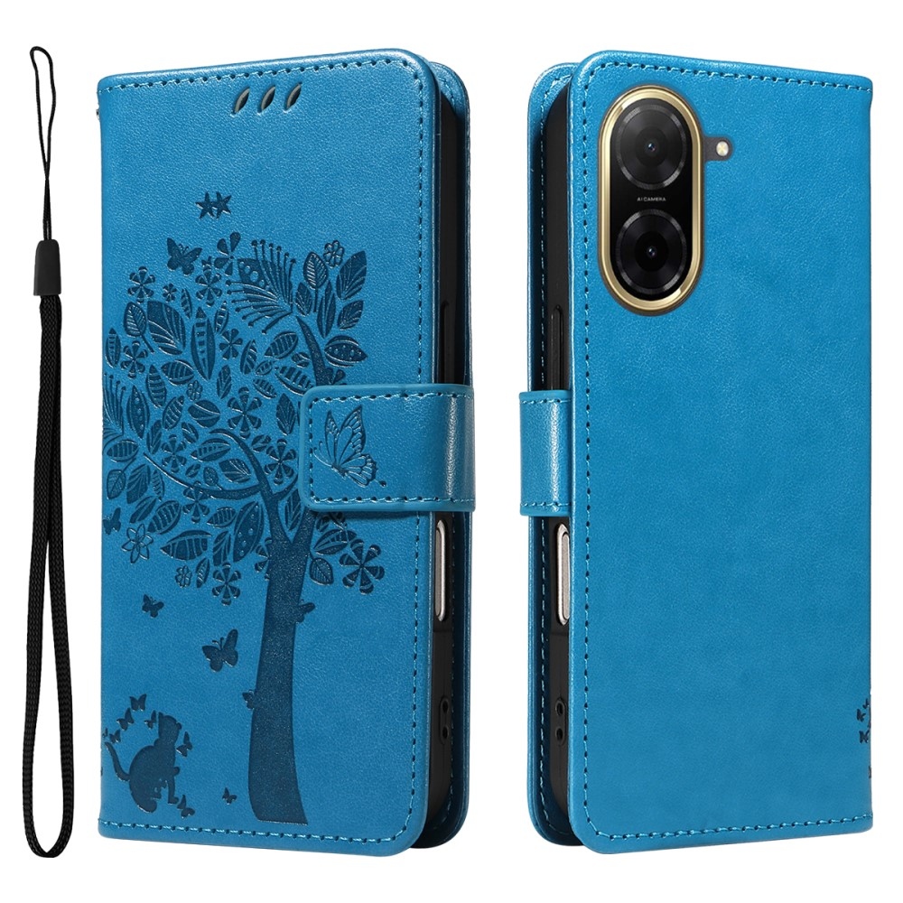 Fák könyv tok Xiaomi Redmi A5 (173.45x79.35x8.45mm) - kék