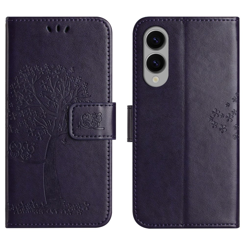 Fa könyv tok Samsung Galaxy S25 Edge készülékhez - sötét lila