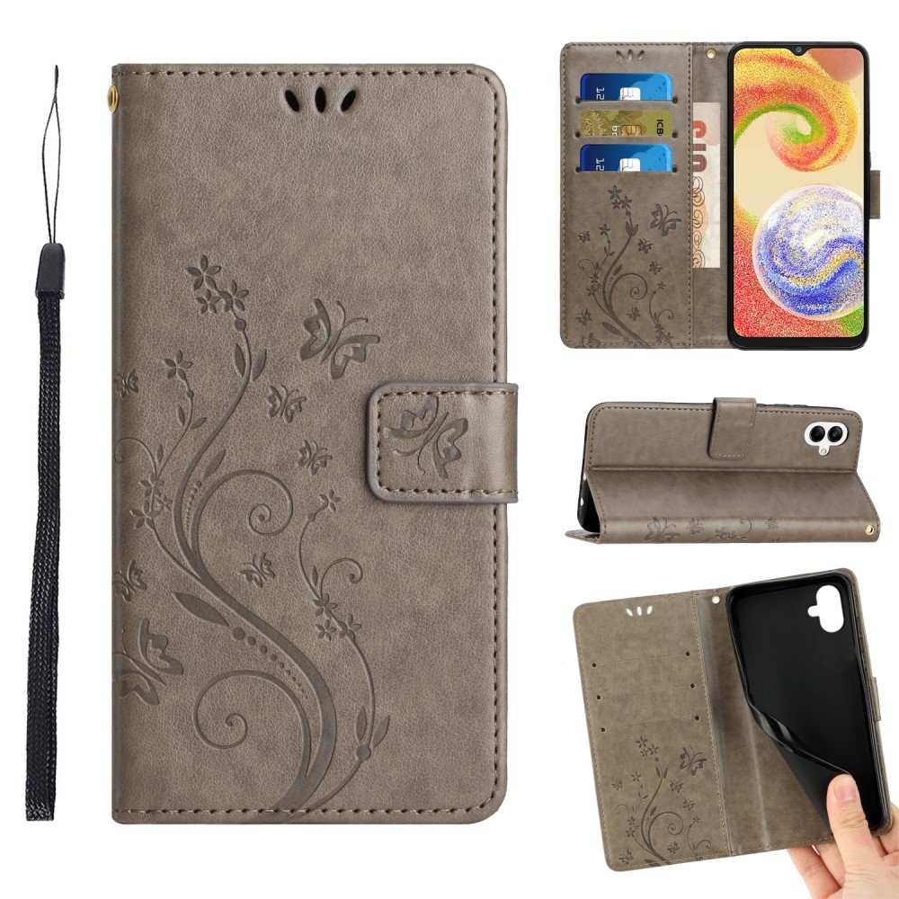 Virágok könyv tok Samsung Galaxy A06 4G készülékhez - szürke