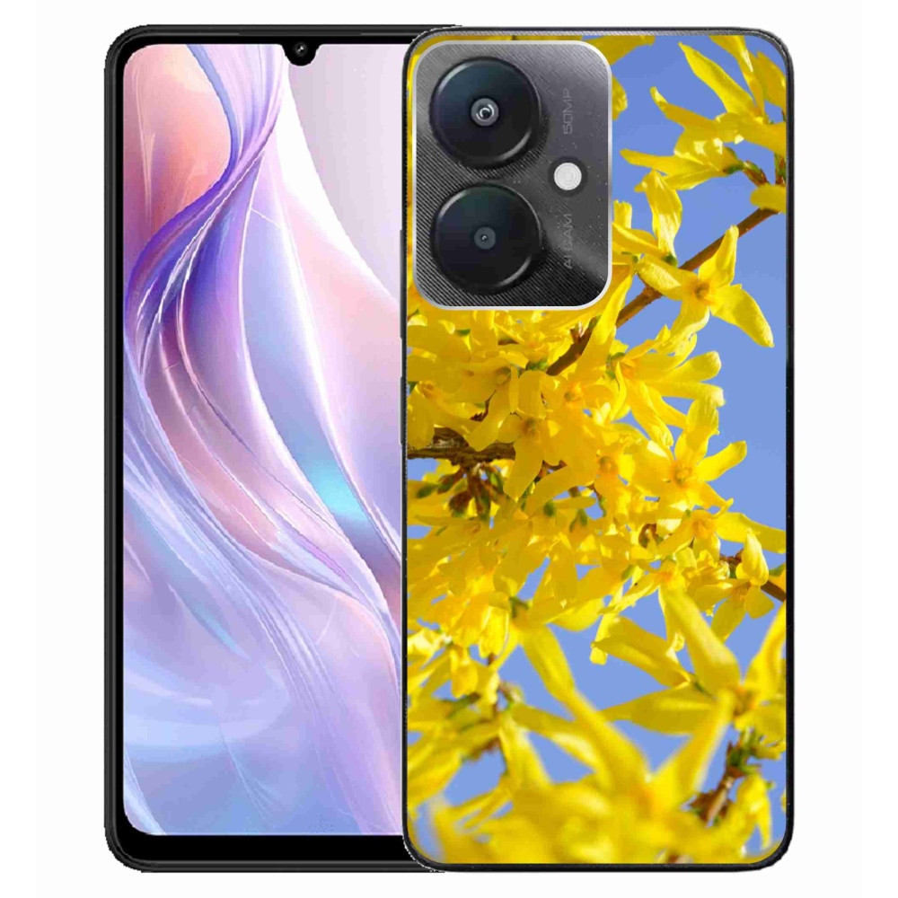 Gél borító mmCase a Xiaomi Redmi 13C 5G számára - sárga virágok