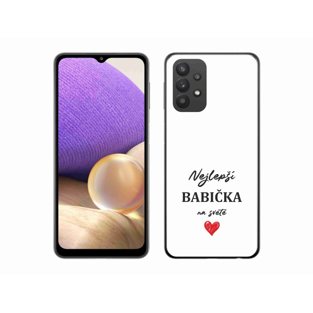 Gél borító mmCase Samsung Galaxy A32 5G - a legjobb nagymama 1 fehér háttérrel