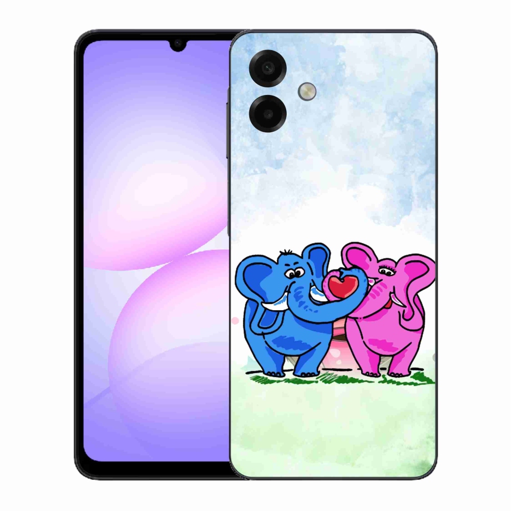 Gél borítás mmCase Samsung Galaxy A07 4G - szerelmes elefántok