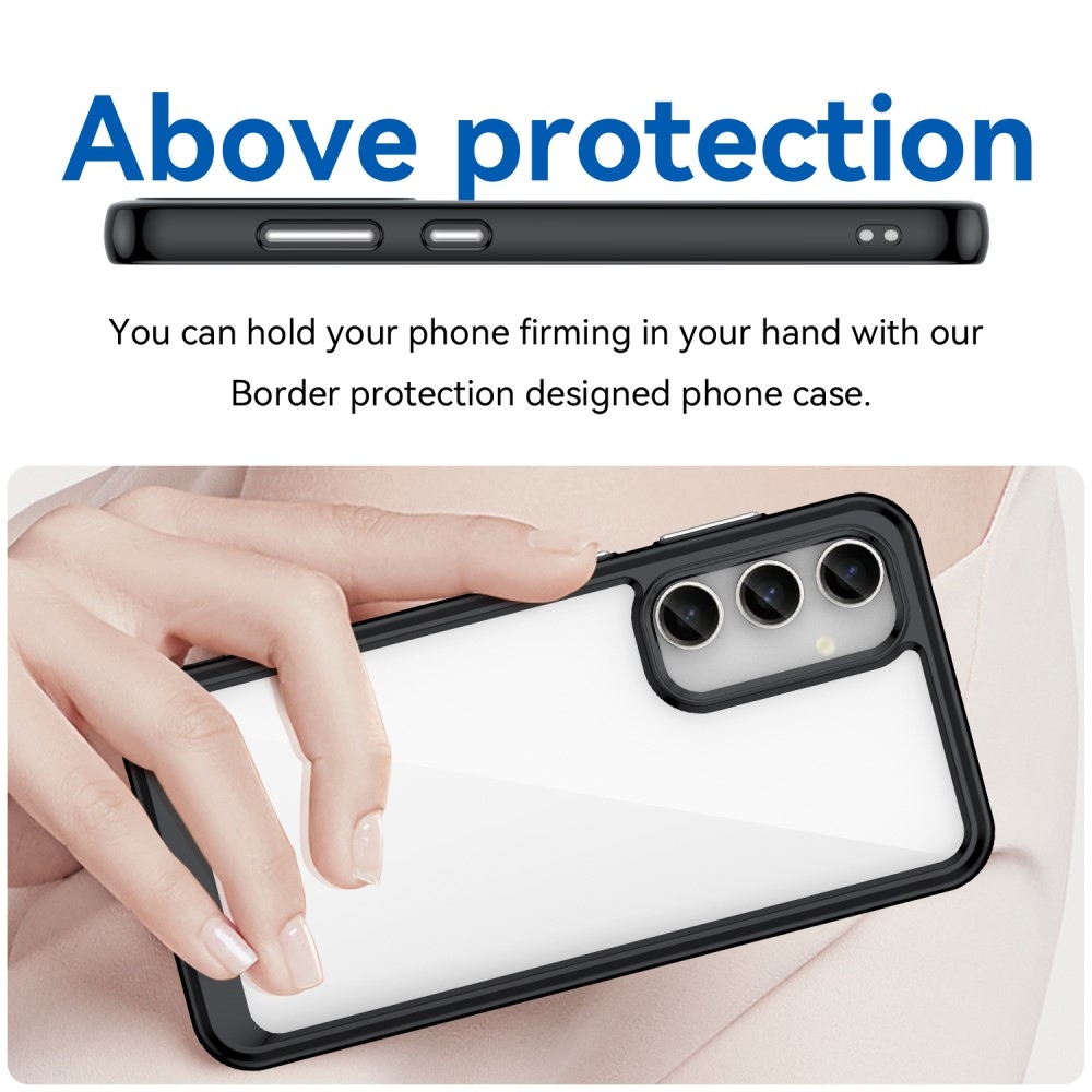 Gél tok fix hátlappal Samsung Galaxy S23 FE készülékhez - fekete