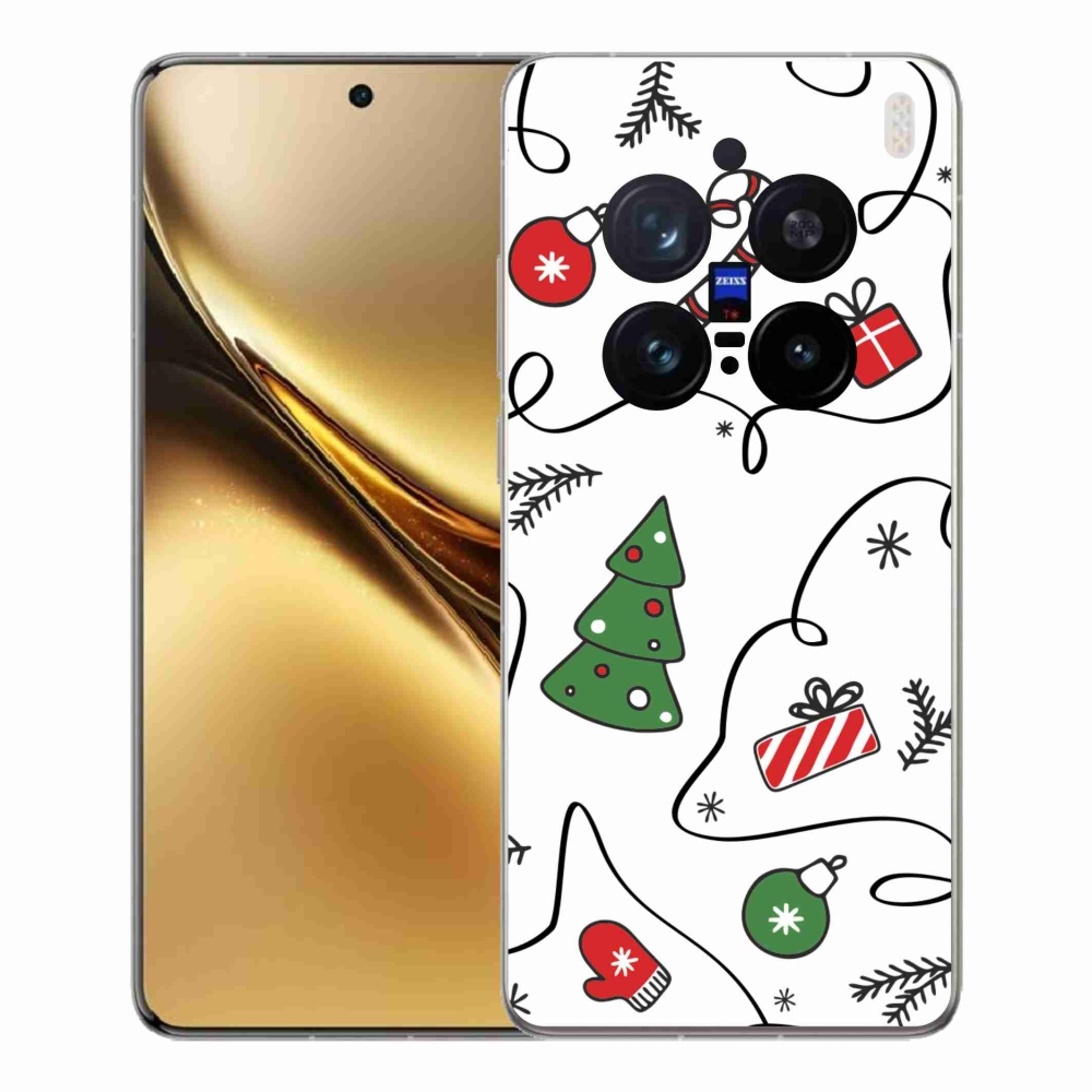 Zselés borító mmCase a Vivo X200 Pro 5G készülékhez - karácsonyi motívumok