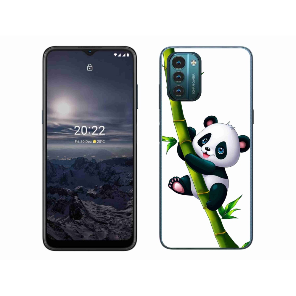 Zselés borítás mmCase a Nokia G11/G21 készülékhez - bambuszon lévő panda