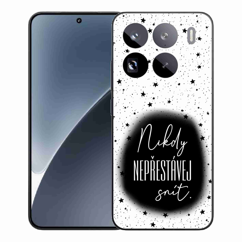 Gél borítás mmCase a Xiaomi 15 Pro-hoz - idézet 1 fekete és fehér háttérrel