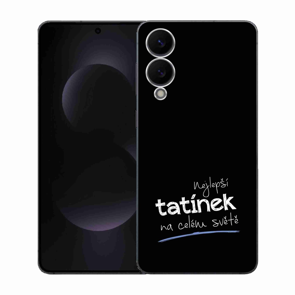 Gél borítás mmCase Samsung Galaxy S25 Edge - Best Daddy 4 fekete háttérrel