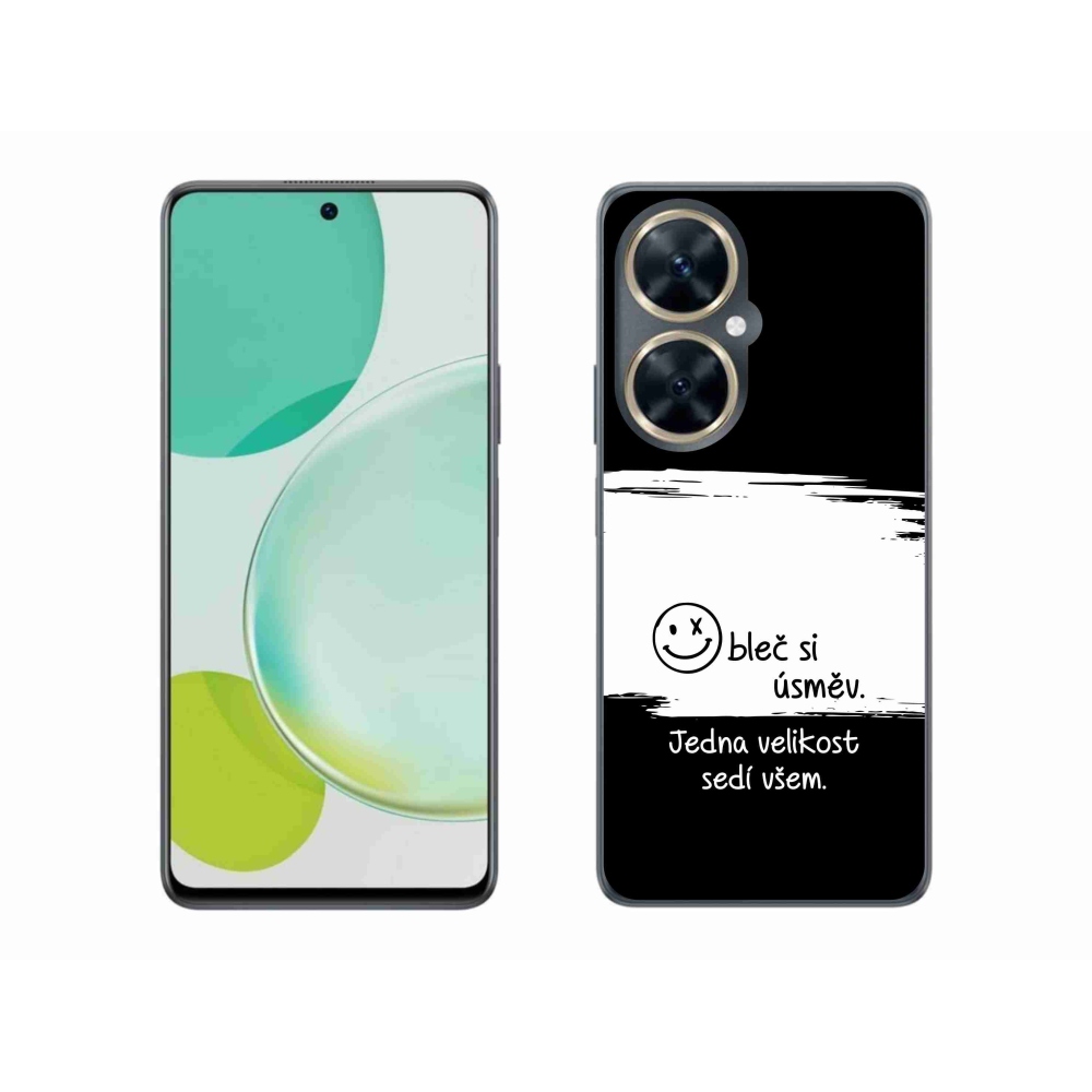 Gél borító mmCase a Huawei Nova 11i készülékhez - vicces szöveg 8 fehér és fekete háttérrel