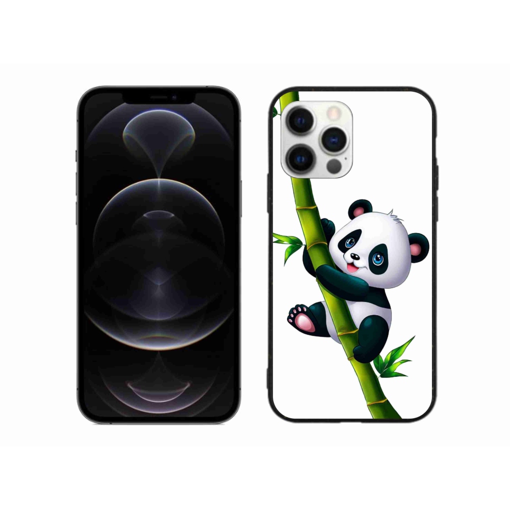 Zselés borítás mmCase iPhone 12 Pro Max készülékhez - panda bambuszon