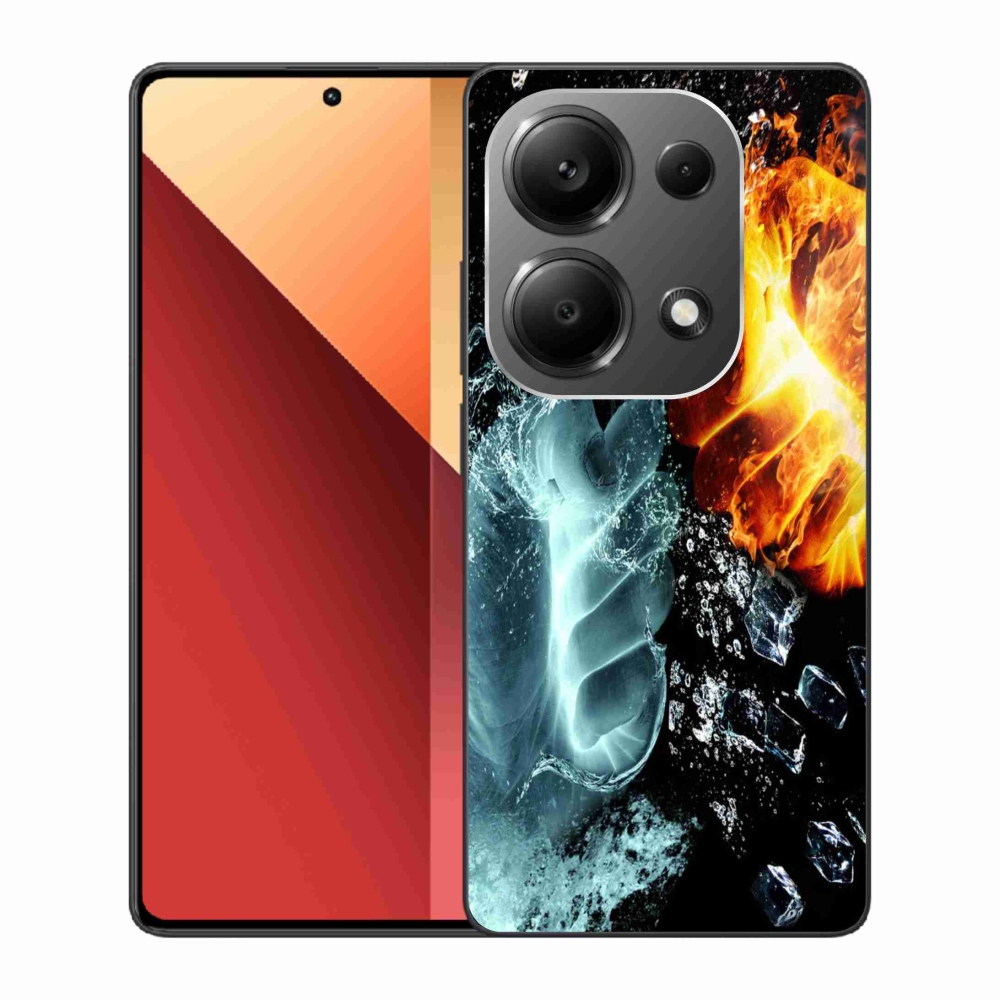 Gél borítás mmCase a Xiaomi Redmi Note 13 Pro 4G/Poco M6 Pro - víz és tűz számára