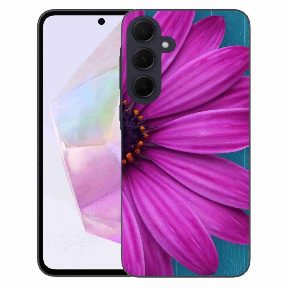 Gél tok mmCase a Samsung Galaxy A35 5G készülékhez - lila százszorszép