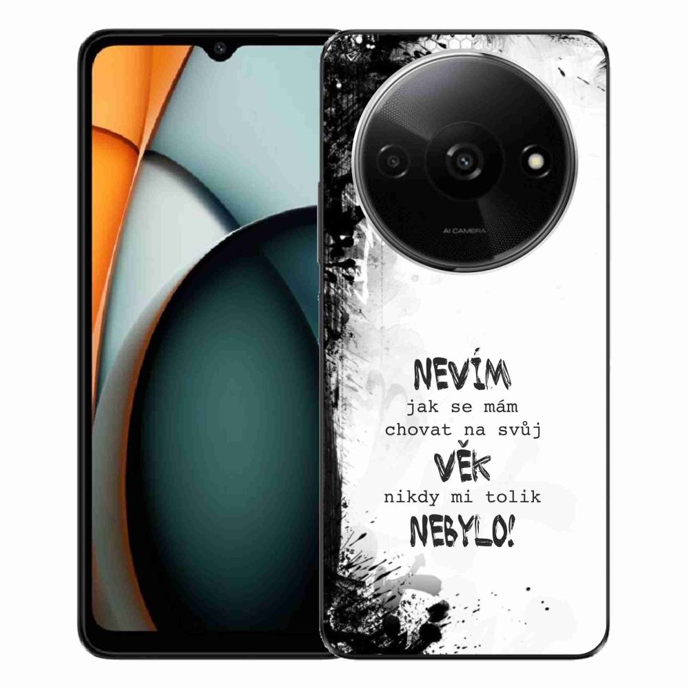 Gél borító mmCase a Xiaomi Redmi A3-hoz - vicces szöveg 14 fehér háttér