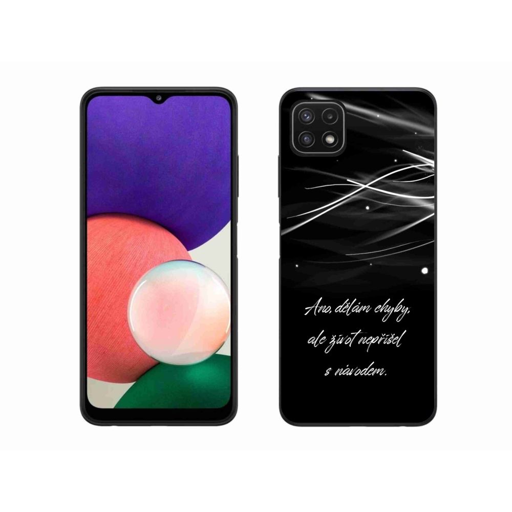 Gél védőhuzat mmCase Samsung Galaxy A22 5G - idézem fekete háttér