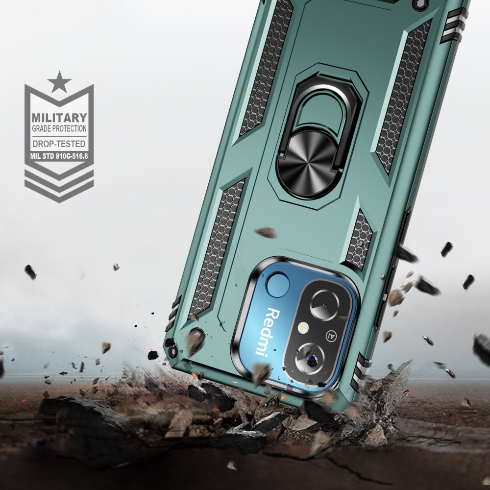 Gyűrűálló borítás Xiaomi Redmi 12C-hez - zöld