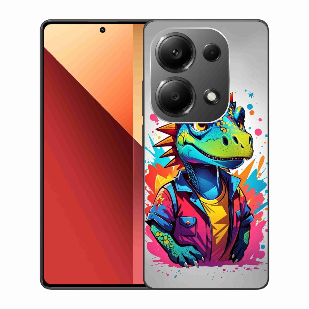 Zselés borítás mmCase a Xiaomi Redmi Note 13 Pro 4G/Poco M6 Pro - színes dinoszauruszhoz