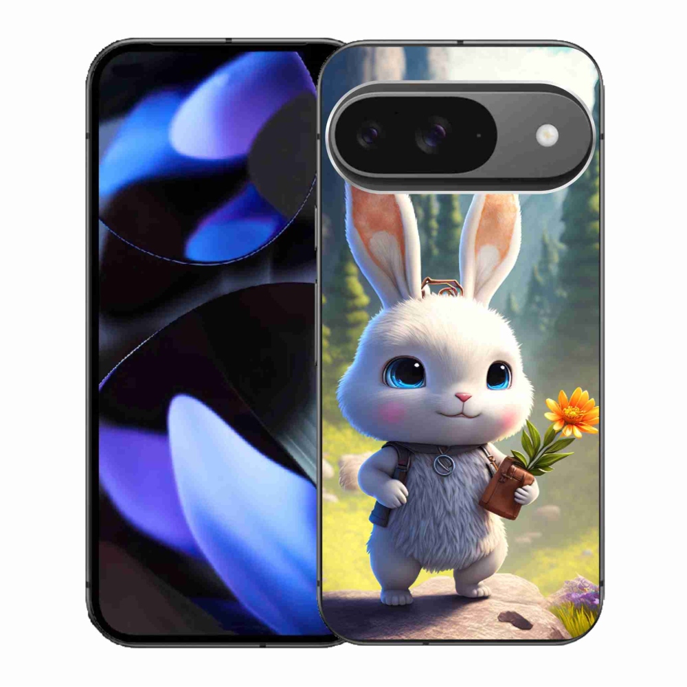 Zselés borítás mmCase a Google Pixel 9/9 Pro számára - aranyos nyuszi