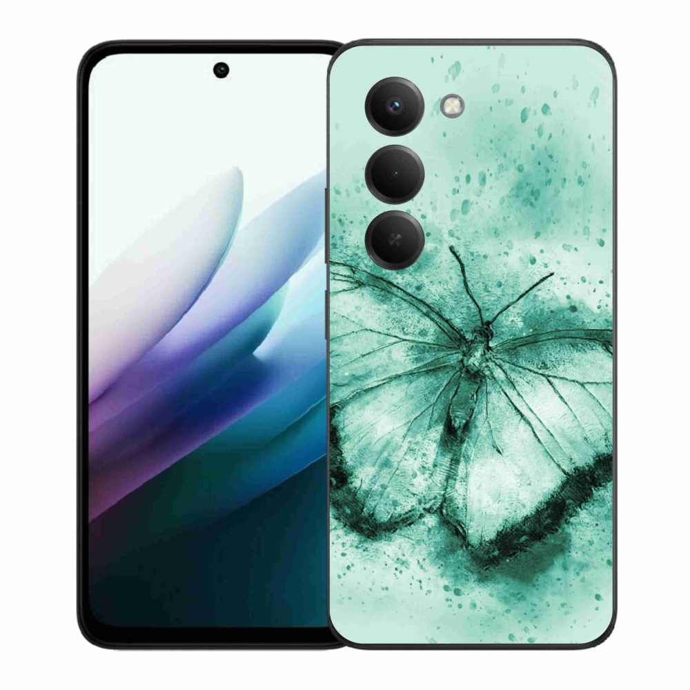 Gél borítás mmCase a Xiaomi Redmi 15 4G/5G (171mm) - zöld pillangóhoz