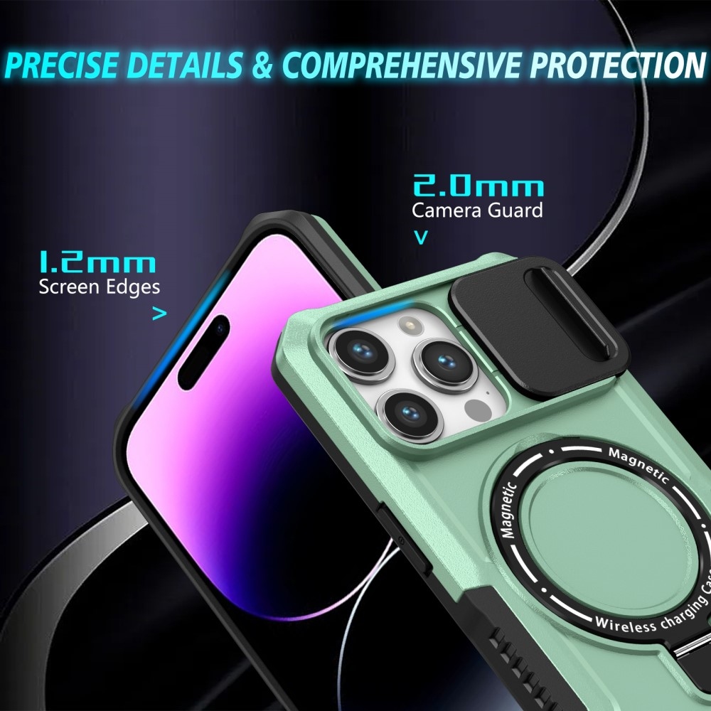 Katonai strapabíró védőburkolat MagSafe-vel iPhone 14 Pro Max készülékhez - világoszöld