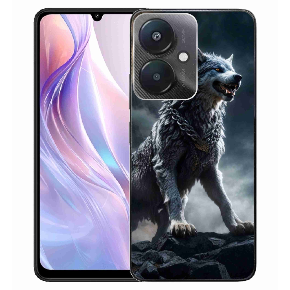 Gél borítás mmCase a Xiaomi Redmi 13C 5G-hez - farkas 1