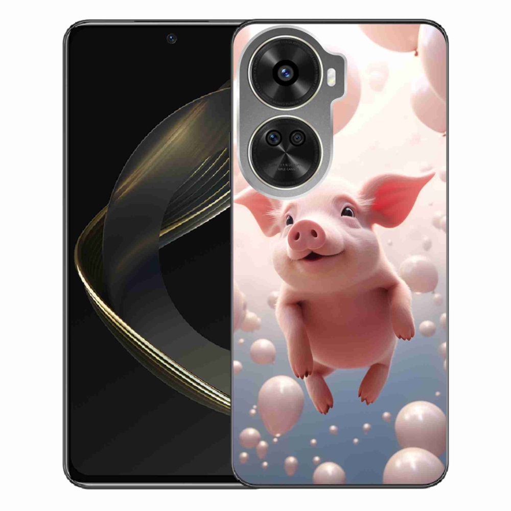 Gél borító mmCase a Huawei Nova 12 SE-hez - malac lufikkal