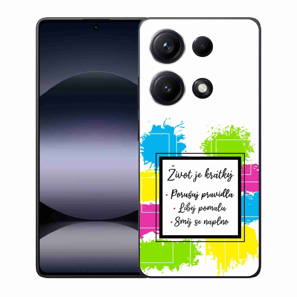 Gél borító mmCase a Xiaomi Redmi Note 14S-hez - idézem 5 fehér háttér