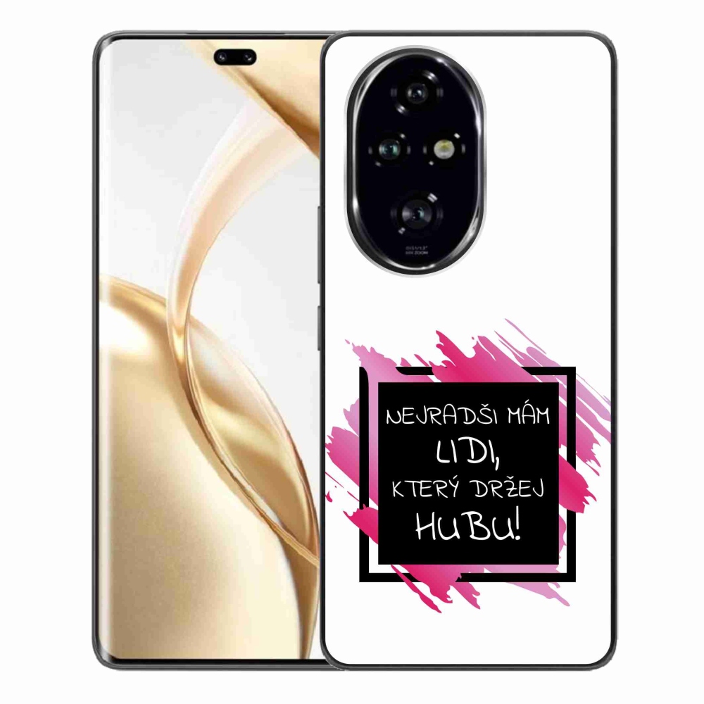 Gél borító mmCase a Honor 200 Pro 5G számára - vicces szöveg 7 fekete és fehér háttérrel