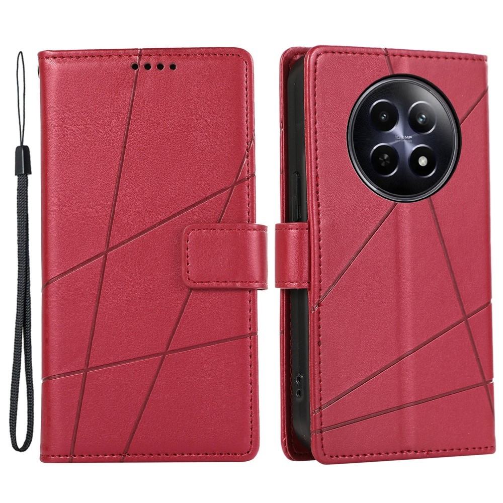 Line könyvtáska a Realme 12 5G/12x 5G készülékhez - piros színű