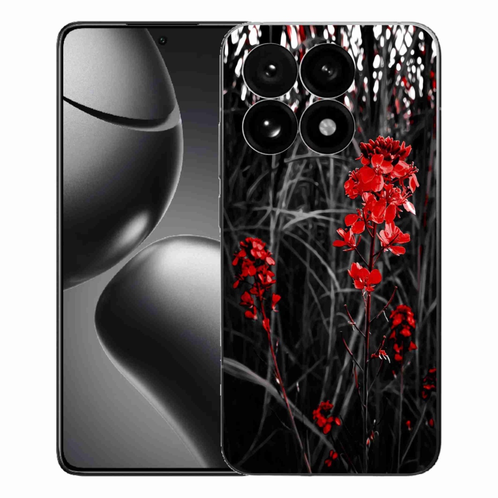 Gél borítás mmCase a Xiaomi 15T-hez - piros növényhez