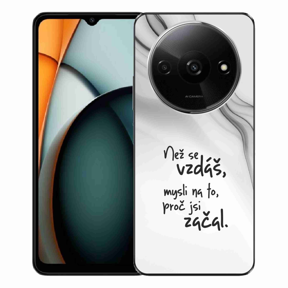 Gél borítás mmCase a Xiaomi Redmi A3 - idézet 2 fehér háttérhez
