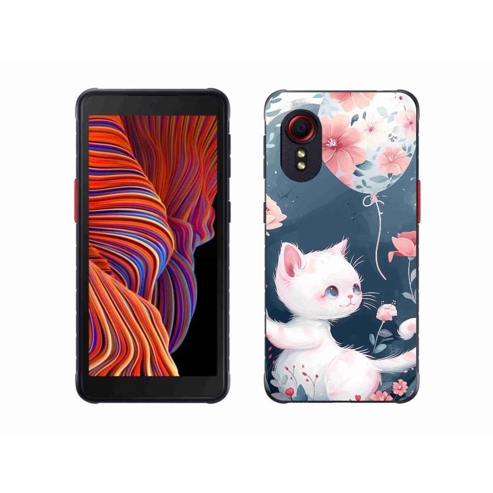 Gél borítás mmCase Samsung Galaxy Xcover 5 készülékhez - cica lufival