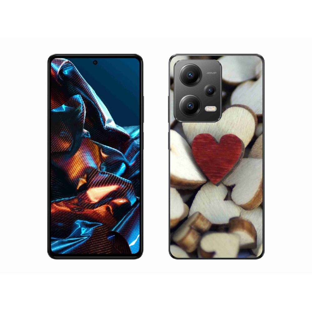 Gél borítás mmCase a Xiaomi Redmi Note 12 Pro 5G számára - gravírozott piros szív