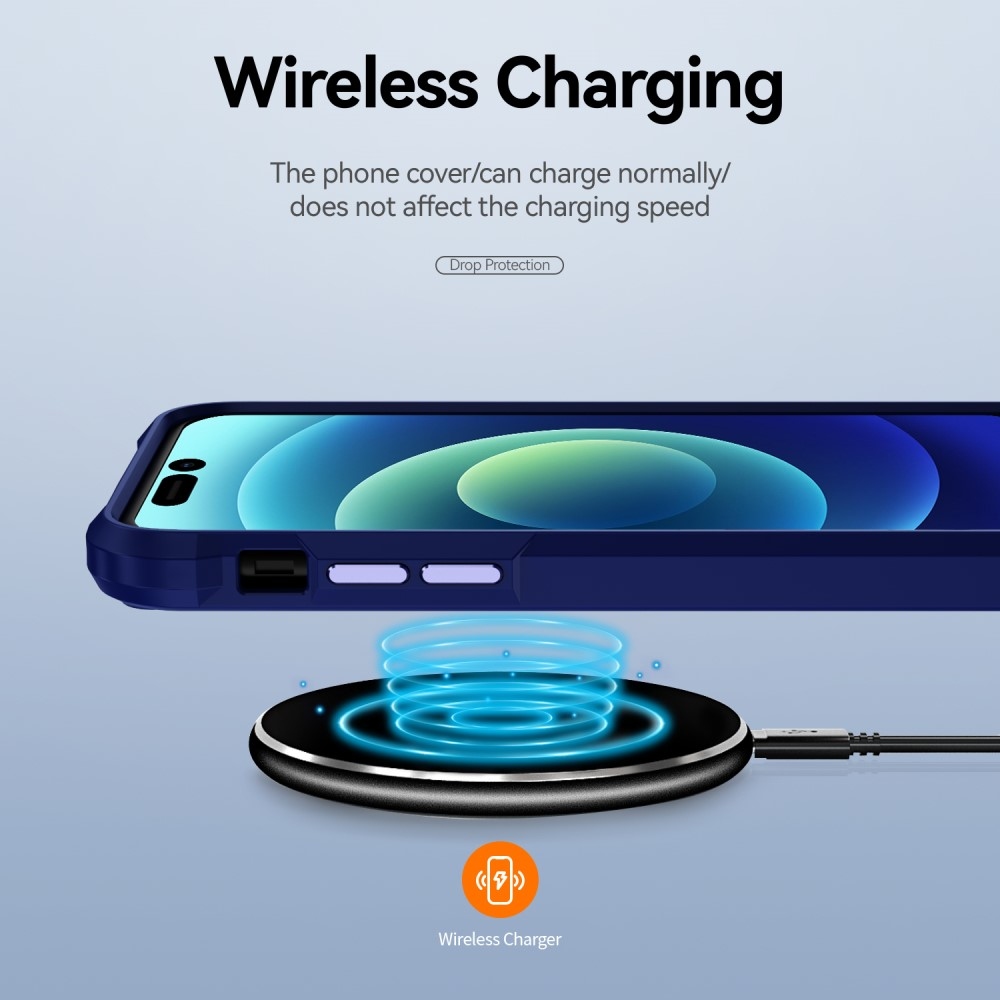 Gél tok fix hátlappal iPhone 15 Pro Max készülékhez - kék