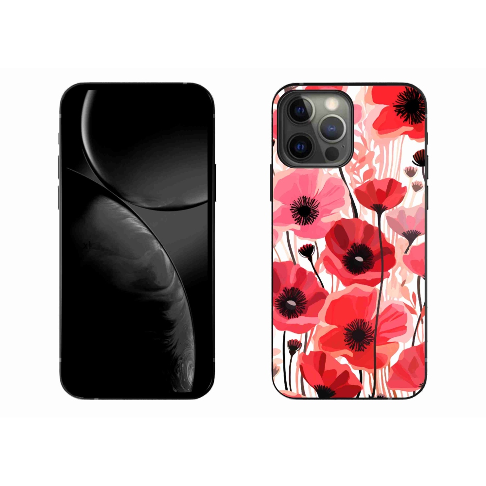 Zselés borítás mmCase iPhone 13 Pro Max készülékhez - mákos 1