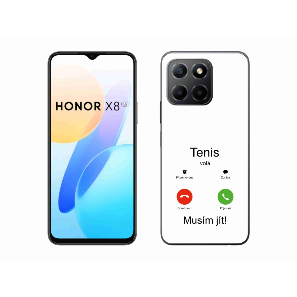 Gél borítás mmCase a Honor X8 5G/Honor 70 Lite 5G készülékhez - teniszhívások fehér háttérrel