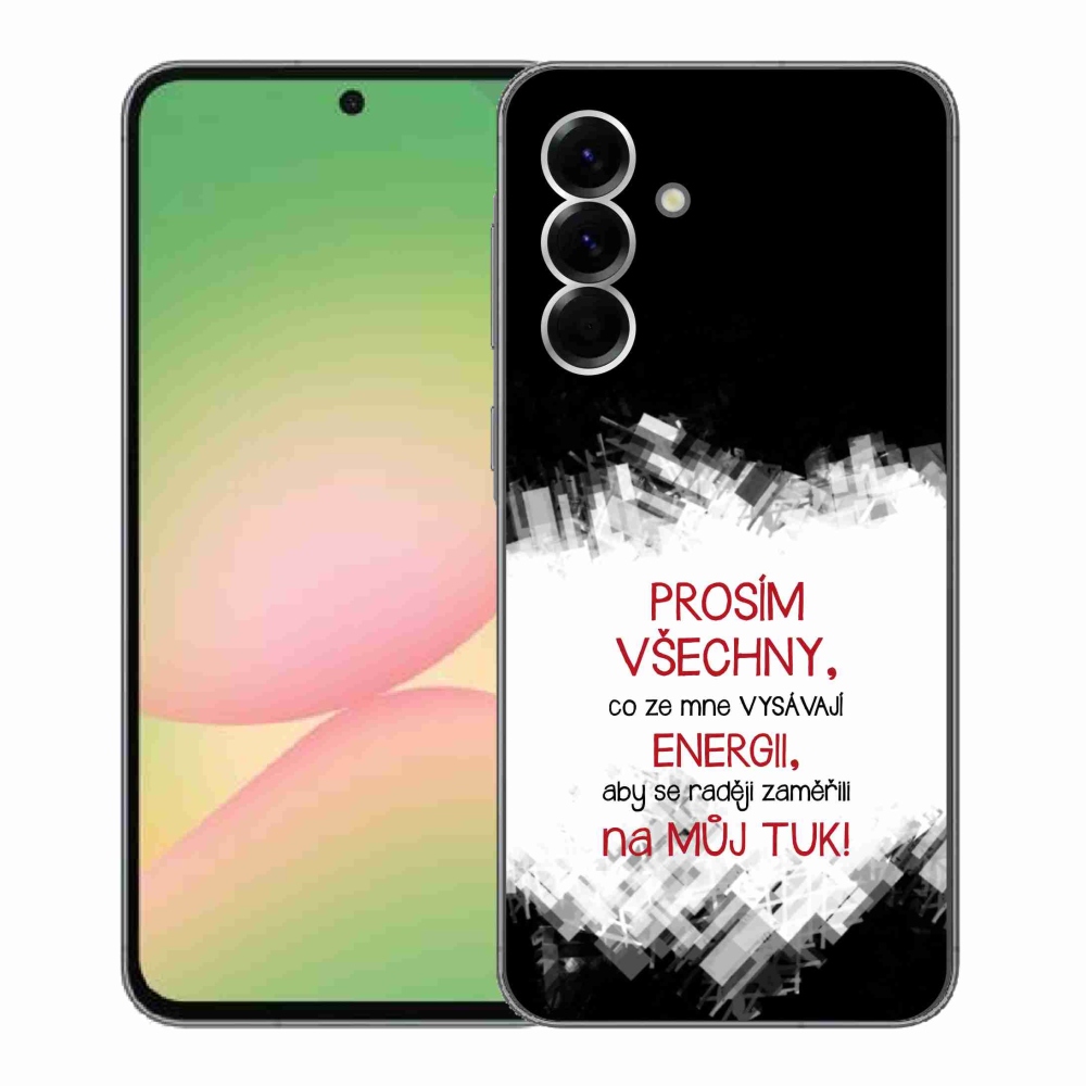 Gél borító mmCase Samsung Galaxy A56 5G - vicces szöveg 1 piros