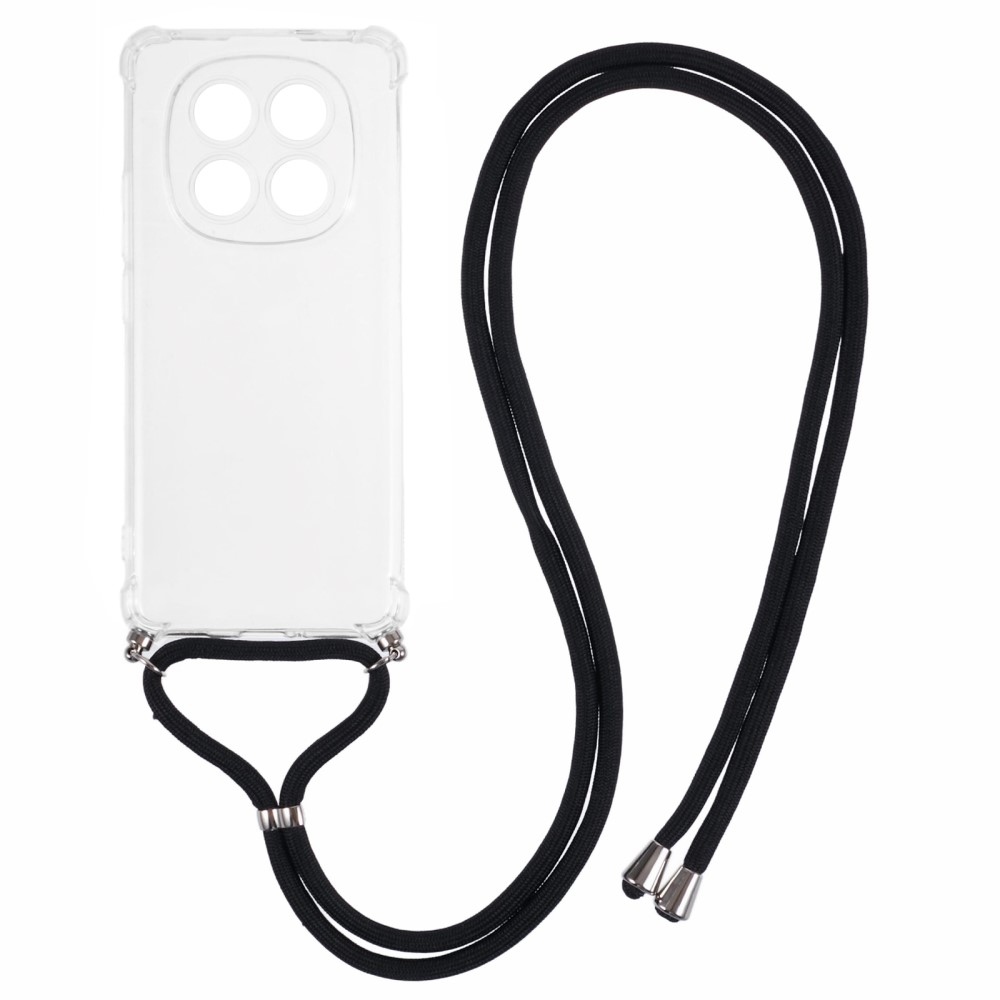 Átlátszó zselés tok zsinórral a Xiaomi Redmi Note 14 Pro+ 5G-hez